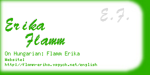 erika flamm business card